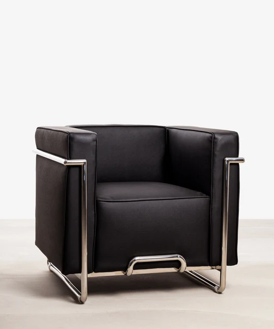 fauteuil box noir 3/4