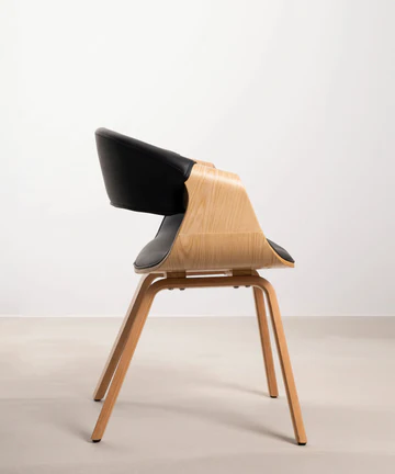 chaise binsa noir profil