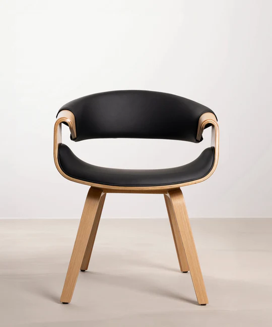 chaise binsa noir face