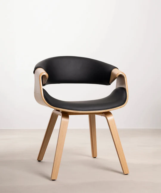 chaise binsa noir 3/4