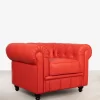 fauteuil chester rouge 3/4