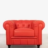 fauteuil chester rouge face