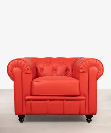 fauteuil chester rouge face