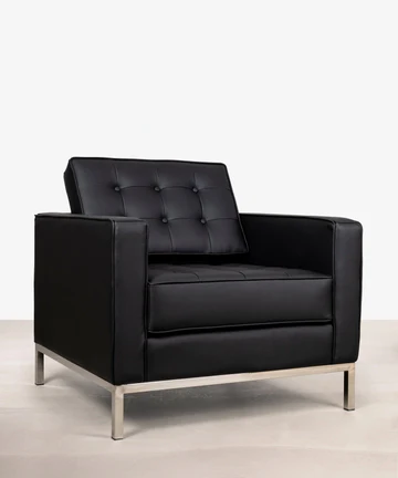 florence fauteuil florence noir 3/4