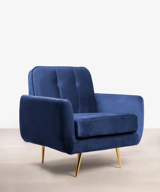 fauteuil margot bleu 3/4