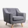 fauteuil oslo gris 3/4