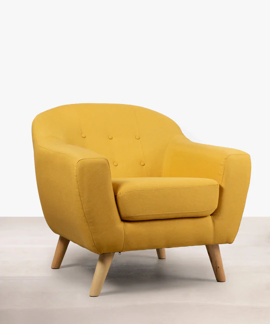 fauteuil skandic caramel 3/4