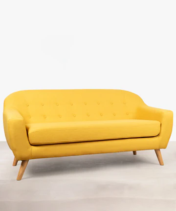 canapé skandic jaune 3/4