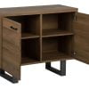 commode timber foncé ouvert