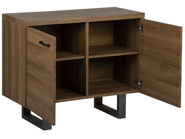 commode timber foncé ouvert